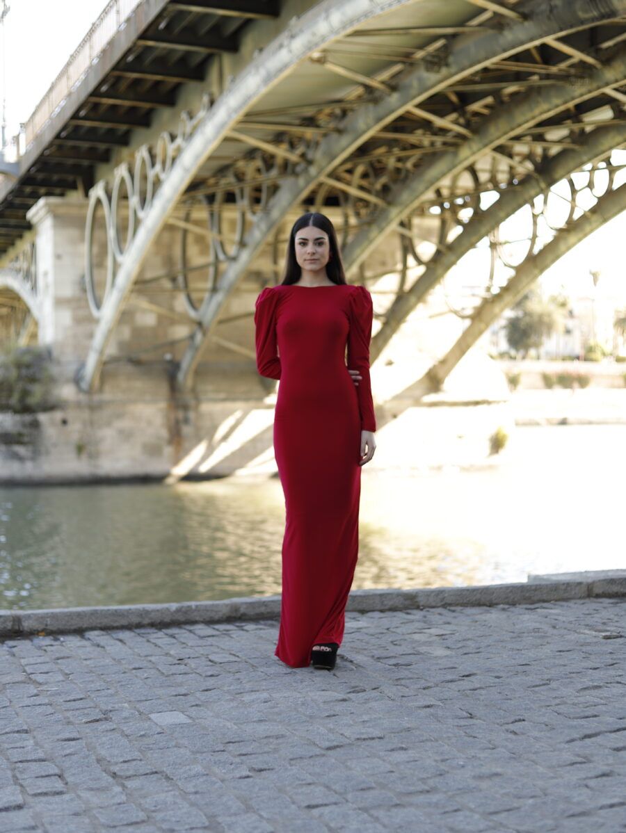 Vestido Largo Rojo Ángela