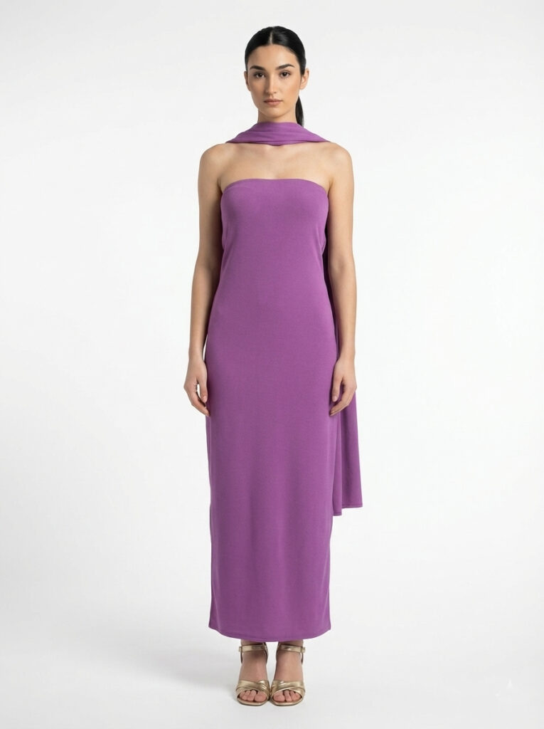 Vestido Buganvilla Con Chal Alice