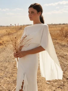 Capa de invitada Diseñada para adaptarse a todo tipo de eventos, desde ceremonias religiosas hasta bodas de noche, este chal también puede utilizarse como fular elegante en…