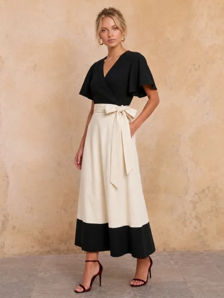 top negro nova falda bicolor byn front